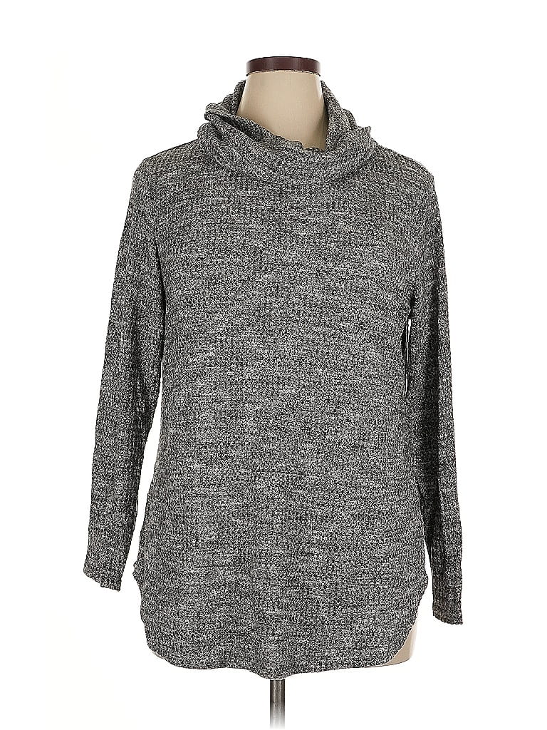 Pre-owned Sonoma Goods For Life Turtleneck Sweater In Gray