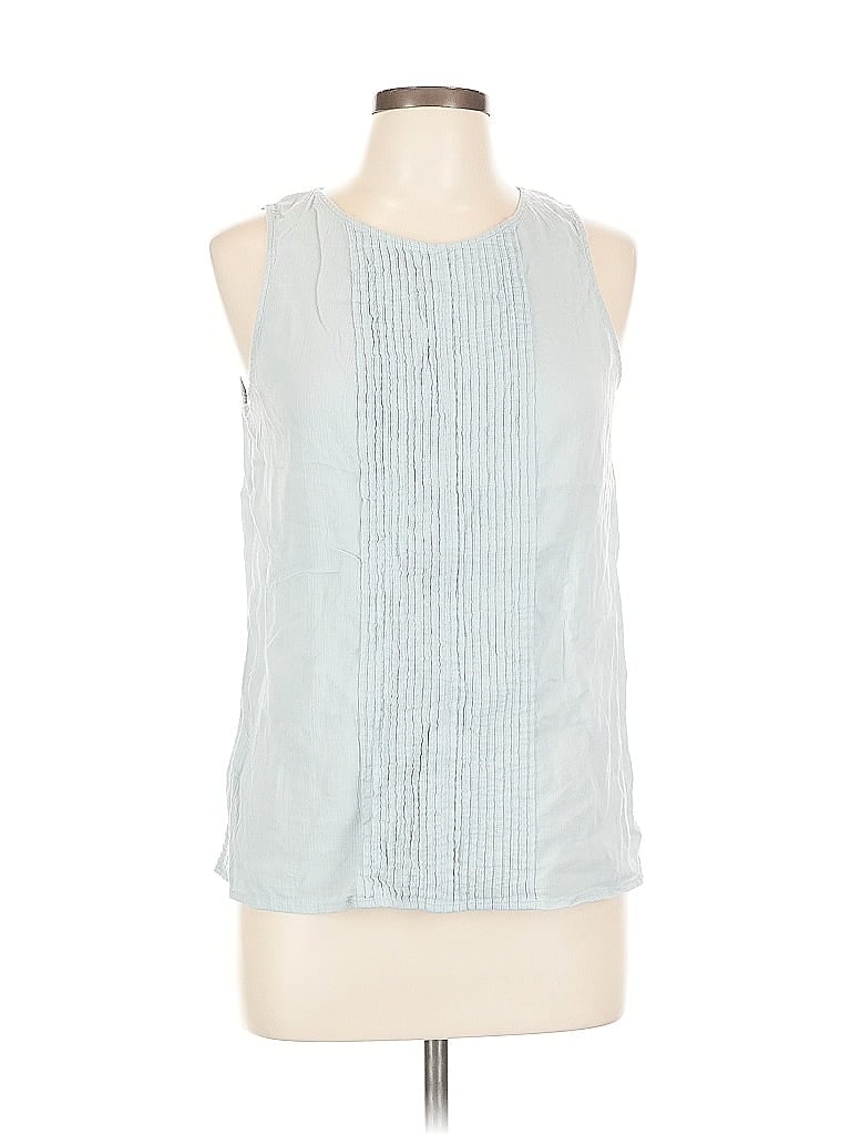 Pre-owned Ann Taylor Loft Outlet Sleeveless Blouse In Blue