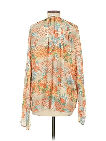 Elizabeth and James Long Sleeve Silk Top (view 2)