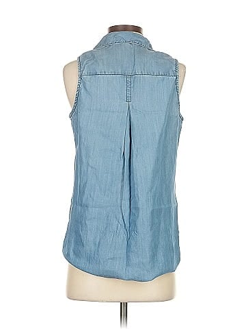 Velvet Heart Sleeveless Button-Down Shirt (view 2)