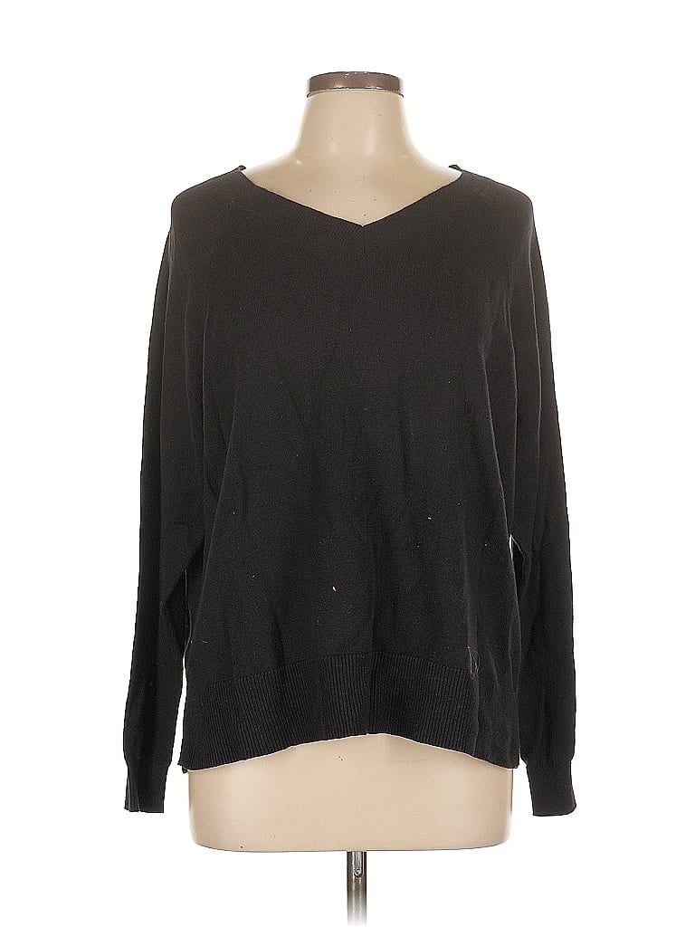 Pre-owned Lucky Brand Pullover Sweater In Black