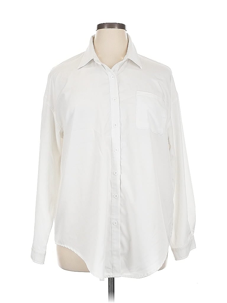 Pre-owned Hotouch Long Sleeve Blouse In White