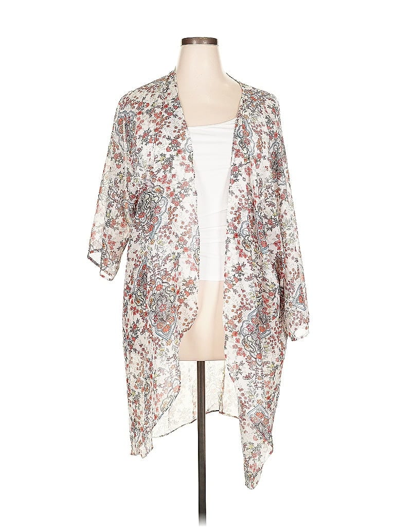Pre-owned Agb Kimono In White