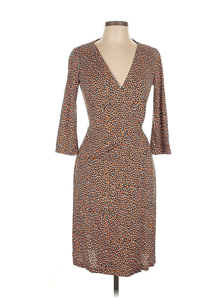 Pre-owned Diane Von Furstenberg Cocktail Dress In Brown