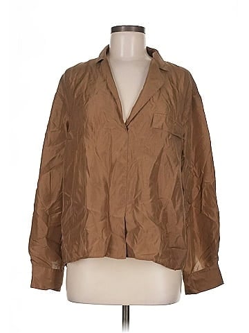 Vince. 3/4 Sleeve Silk Top (view 1)