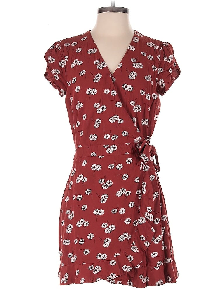 Pre-owned Ann Taylor Loft Romper In Burgundy