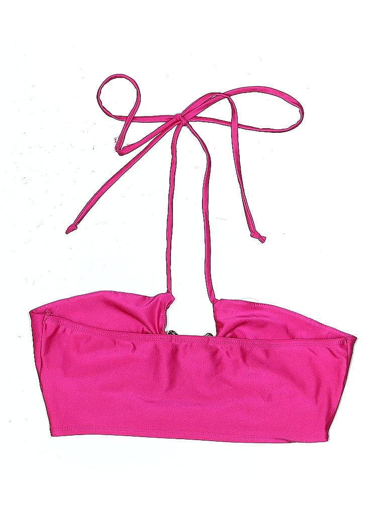 Pre-owned Assorted Brands Swimsuit Top Pink Solid Pattern Swimwear