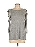 Blue Rain Gray 3/4 Sleeve Top Size L - photo 1