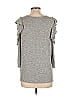 Blue Rain Gray 3/4 Sleeve Top Size L - photo 2