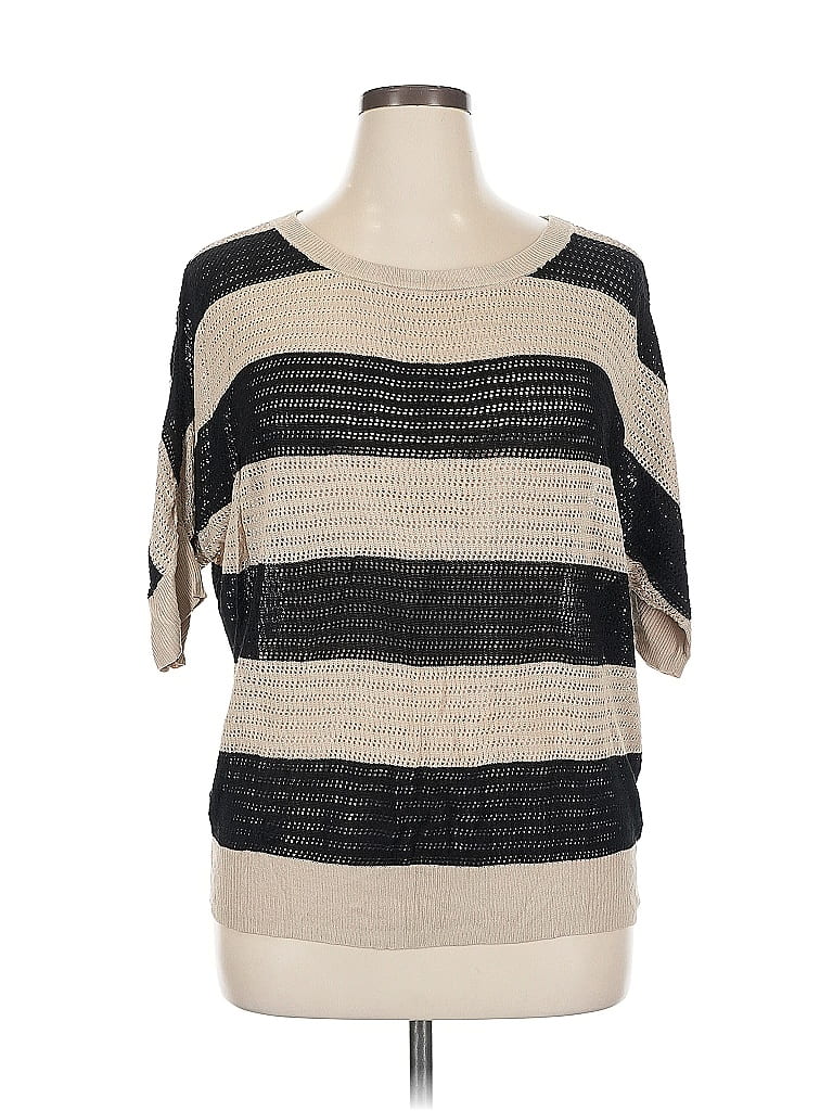 Pre-owned Ab Studio Pullover Sweater In White