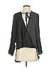 Silence and Noise 100% Polyester Gray Long Sleeve Blouse Size XS - photo 1