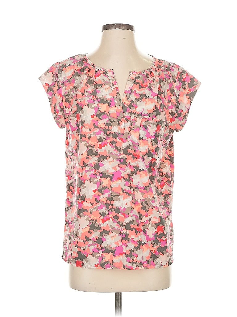 Pre-owned Gap Short Sleeve Blouse In Pink
