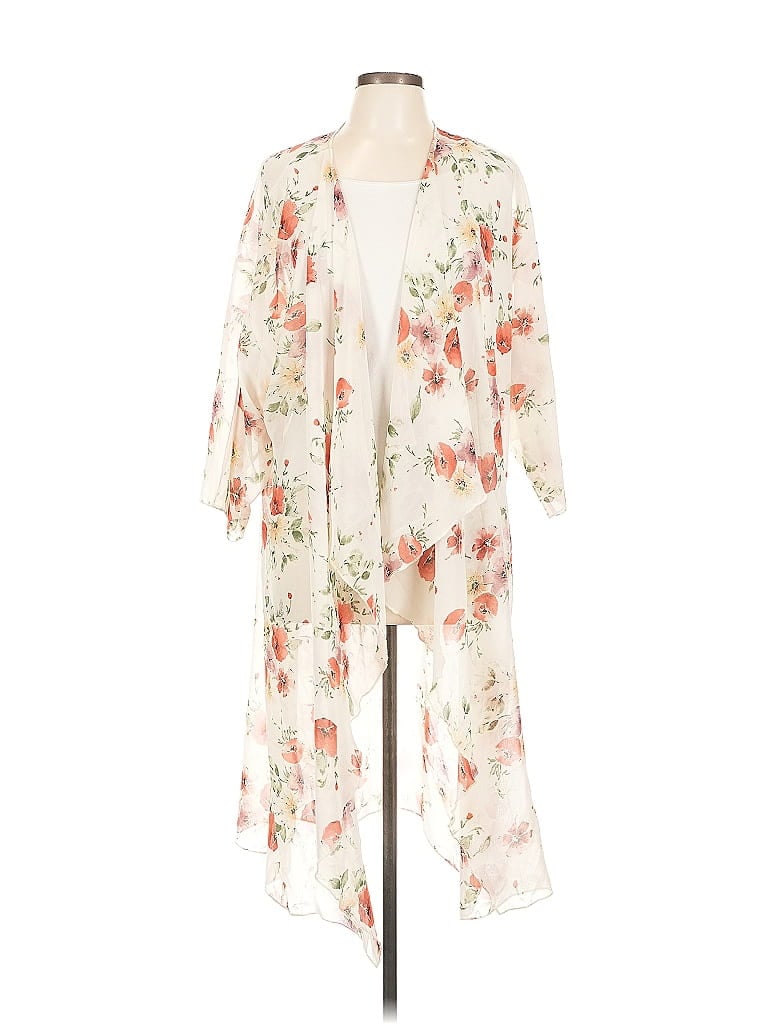 Pre-owned Lularoe Kimono In White