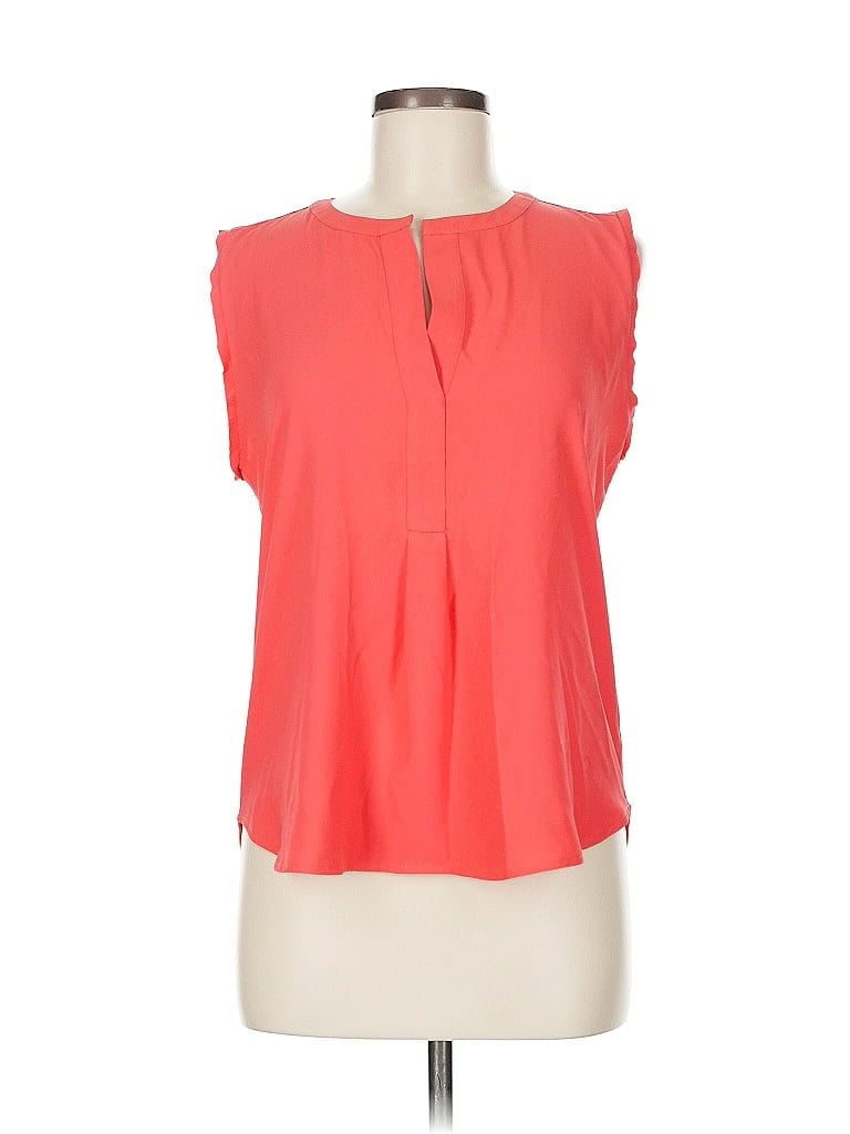 Pre-owned Ann Taylor Sleeveless Blouse In Orange