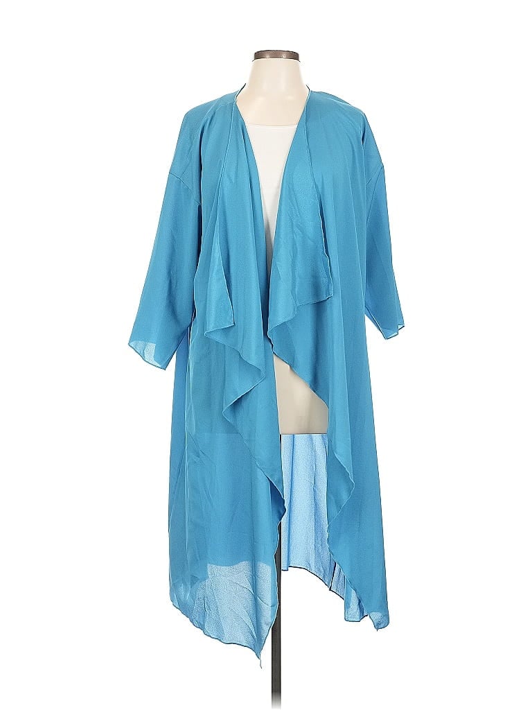 Pre-owned Lularoe Kimono In Blue