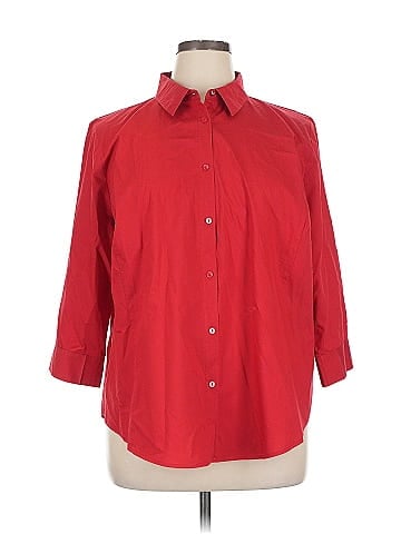 Liz Claiborne Career 3/4 Sleeve Button-Down Shirt (view 1)