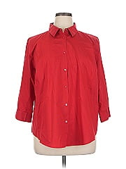 Liz Claiborne Career 3/4 Sleeve Button Down Shirt