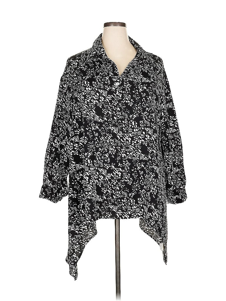 Pre-owned Shein Curve Kimono In Black
