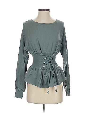 Express One Eleven Long Sleeve Blouse (view 1)