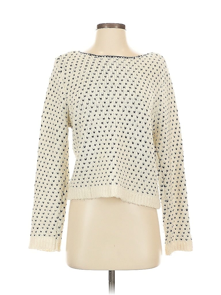 Pre-owned Lou & Grey Pullover Sweater In White