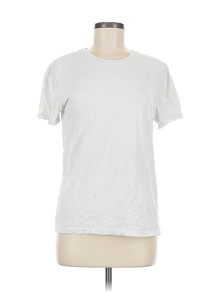 Hanes Solid Silver Short Sleeve T-Shirt Size M - photo 1