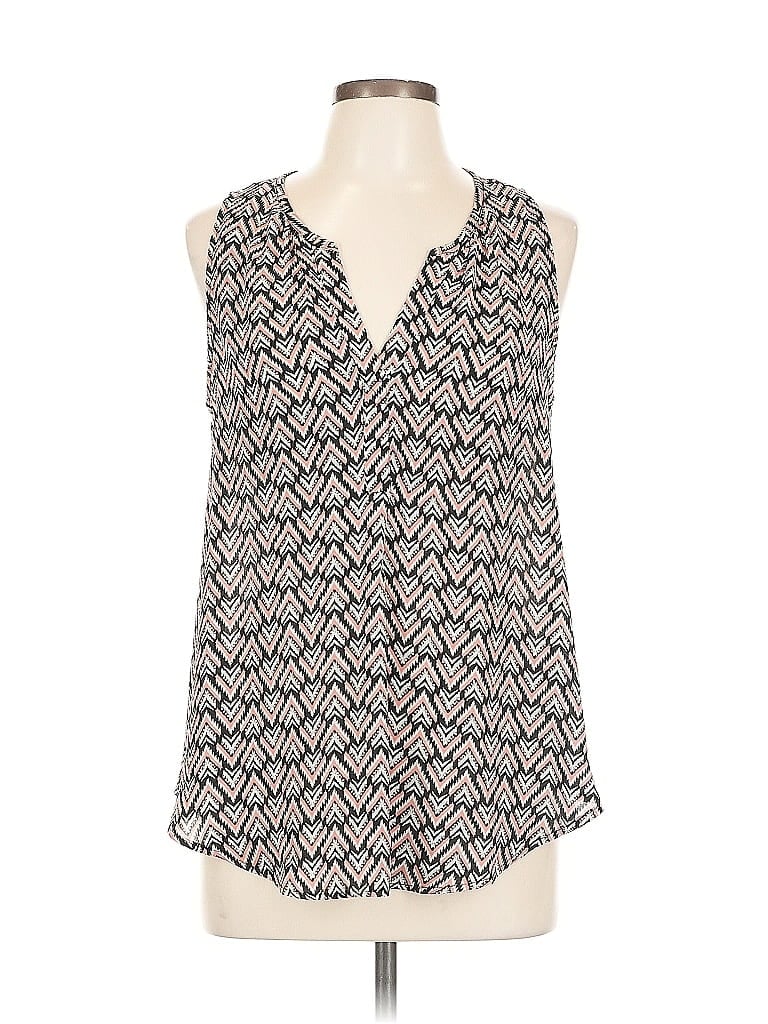 Pre-owned Lush Sleeveless Blouse In Black