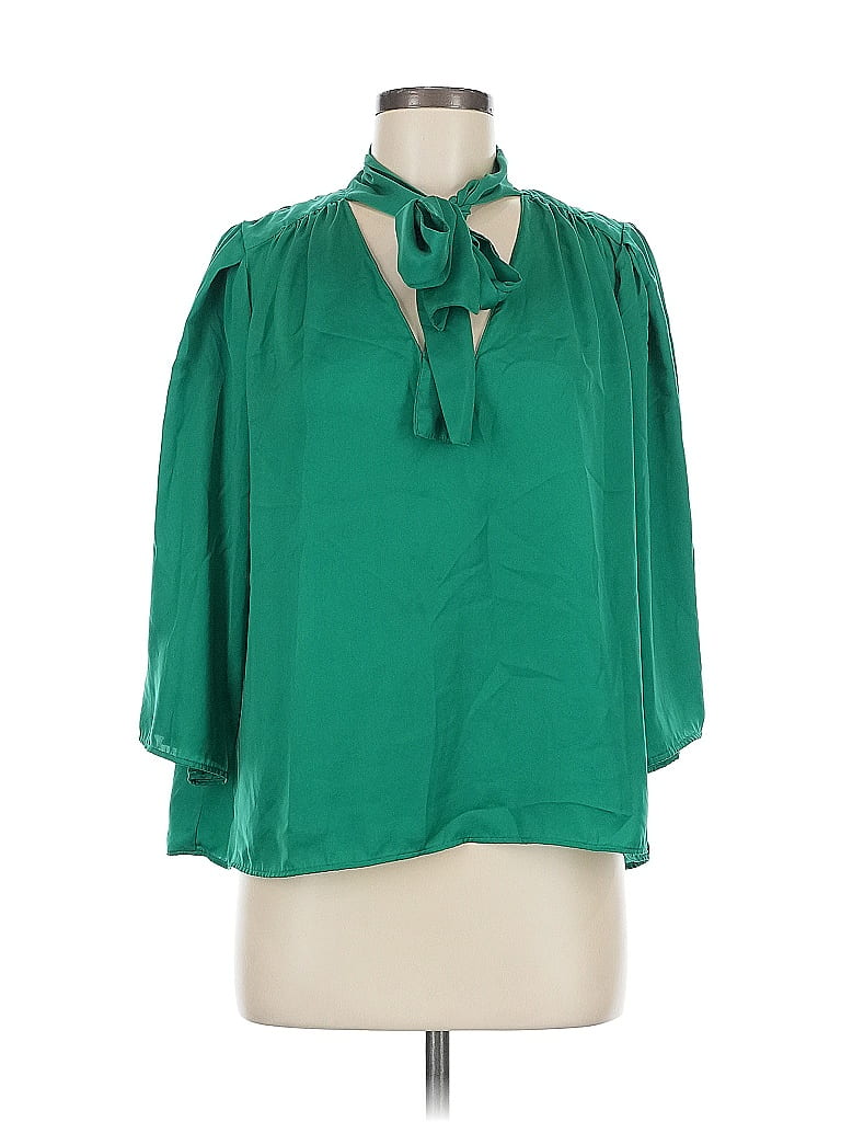 Click to view more detailed imagery on our partner's website Pre-owned Zara 3/4 Sleeve Blouse In Green