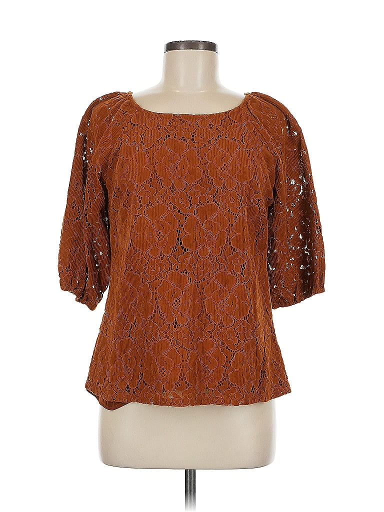 Left Coast by Dolan Brown 3/4 Sleeve Blouse Size M - photo 1