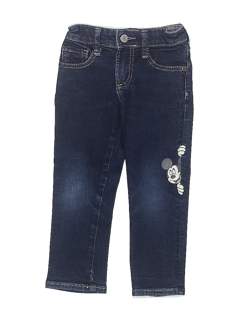 Mickey Mouse Hearts Blue Jeans Size 3T - photo 1
