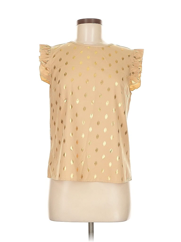 Click to view more detailed imagery on our partner's website Pre-owned C+d+m Collection Short Sleeve Blouse In Gold
