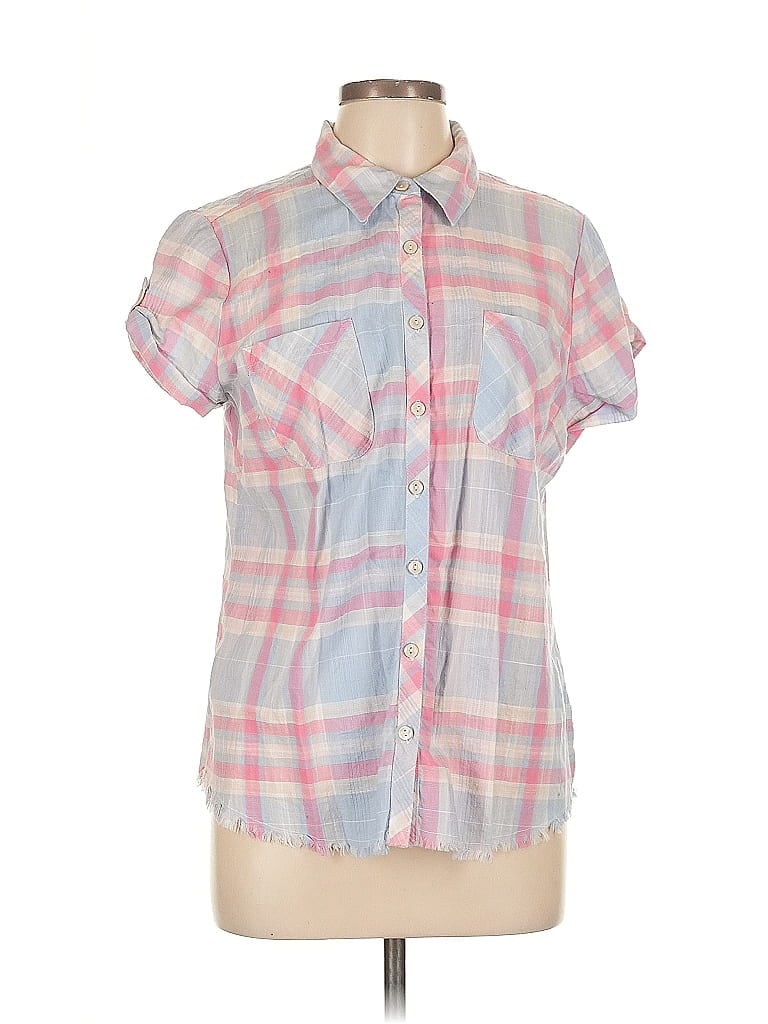 WESTPORT Pre-owned Short Sleeve Button Down Shirt In Pink