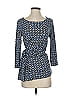 Ann Taylor Blue 3/4 Sleeve Top Size XXS - photo 1