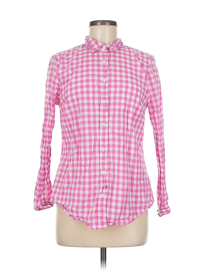 Pre-owned J.crew Factory Store Long Sleeve Button Down Shirt In Pink