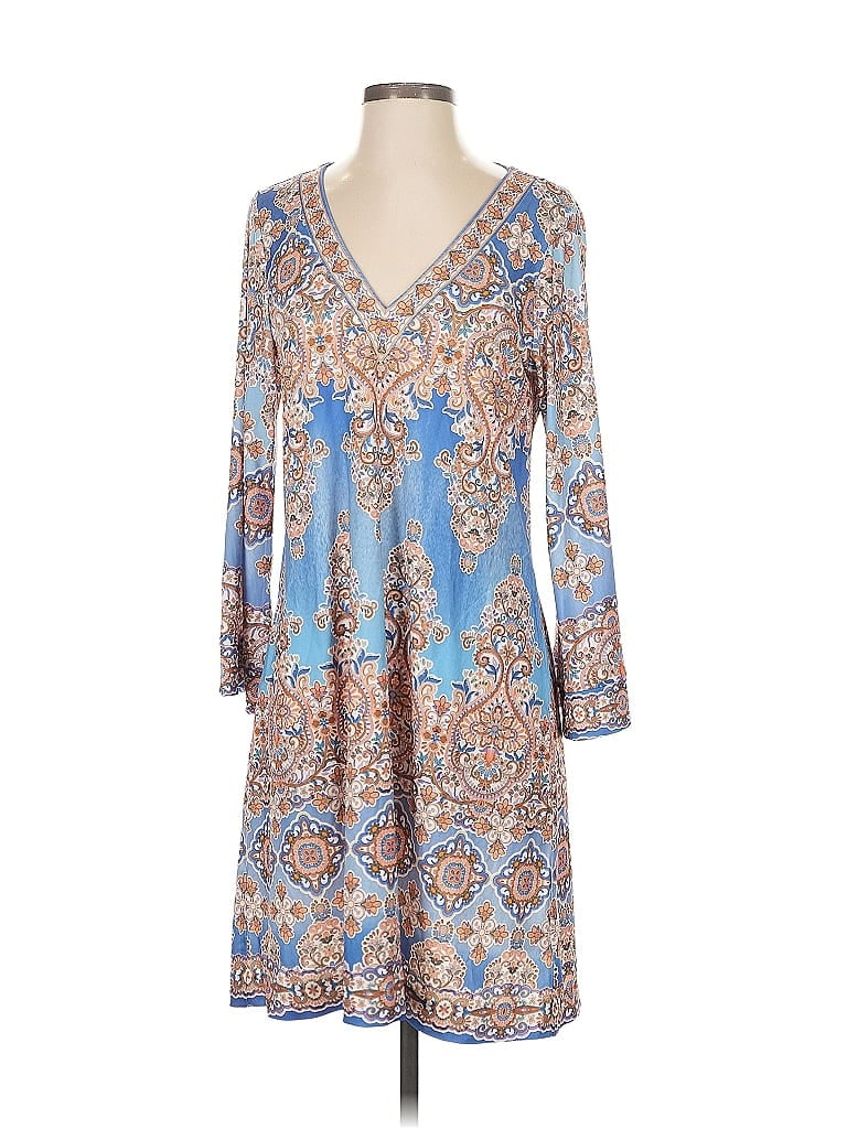 Hale Bob Paisley Blue Casual Dress Size S - photo 1