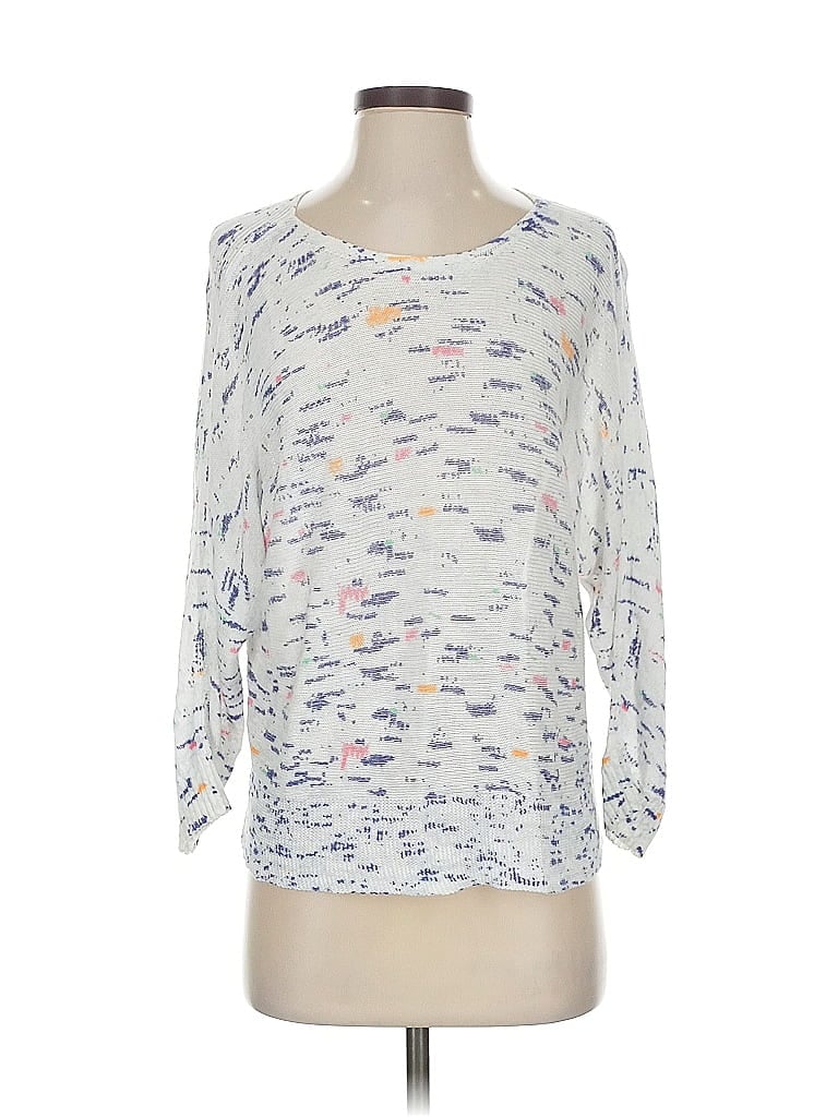 Pre-owned Nic + Zoe Pullover Sweater In White