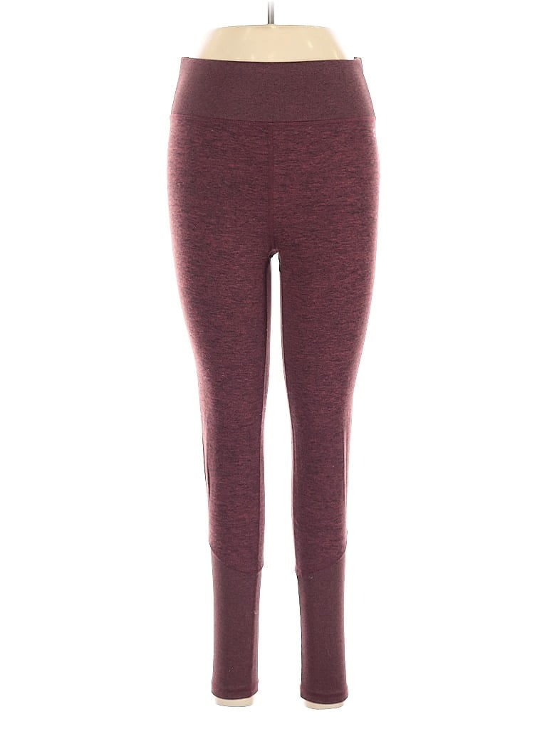 Pre-owned Gap Fit Leggings In Burgundy