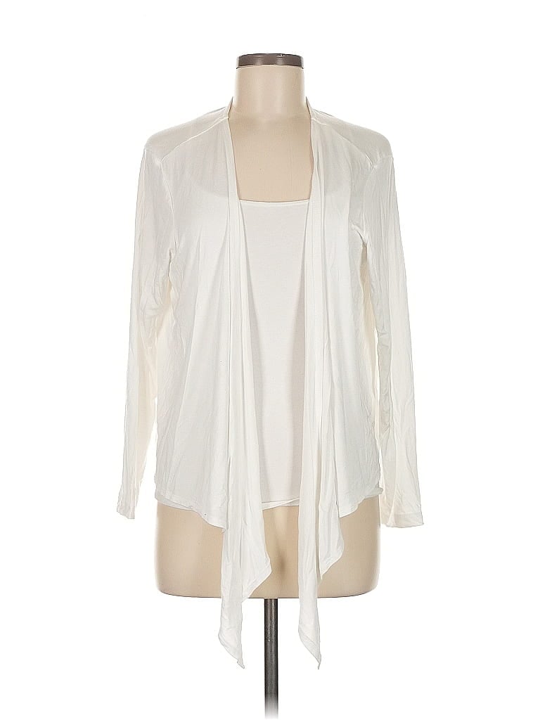 Pre-owned Belle By Kim Gravel Kimono In White