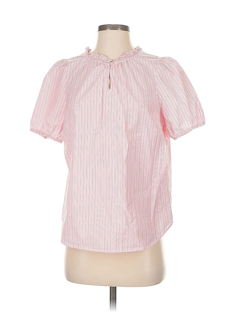 Pre-owned Talbots Short Sleeve Blouse In Pink