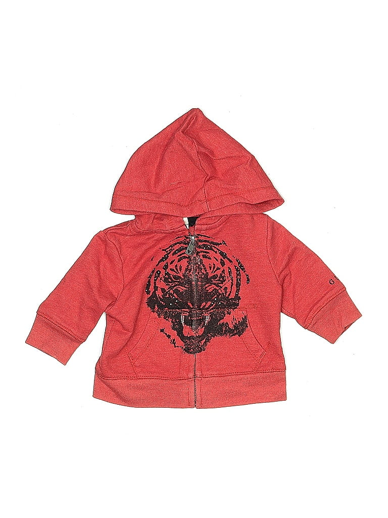 Pre-owned Guess Babies' Zip Up Hoodie In Red