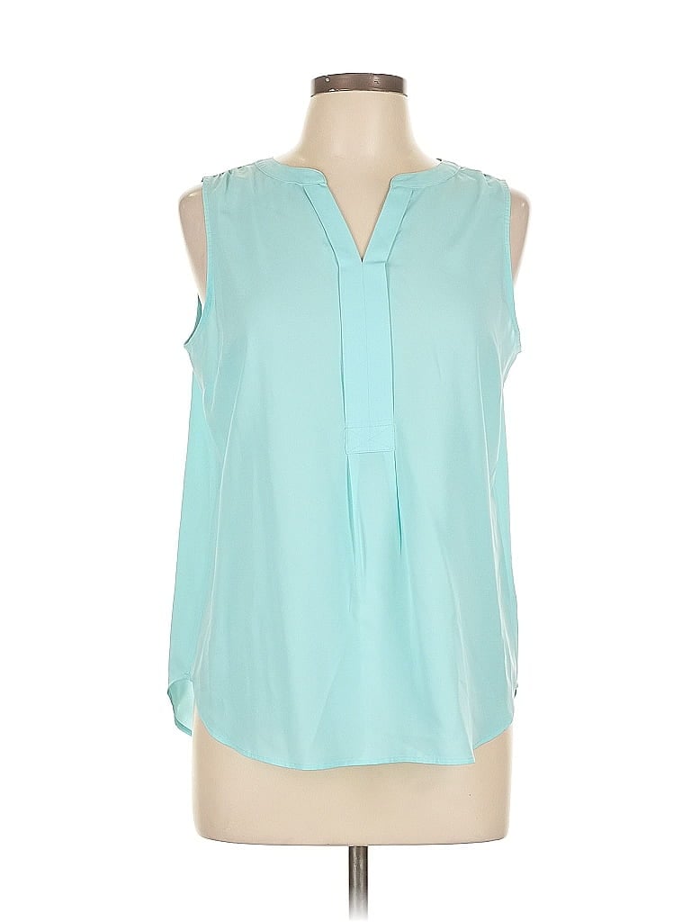 Pre-owned Talbots Sleeveless Blouse In Blue