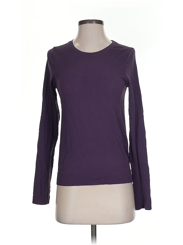 Pre-owned Athleta Long Sleeve T-shirt In Purple