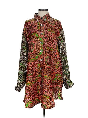 La Prestic Ouiston Long Sleeve Silk Top (view 1)