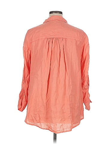 Sigrid Olsen 3/4 Sleeve Button-Down Shirt (view 2)