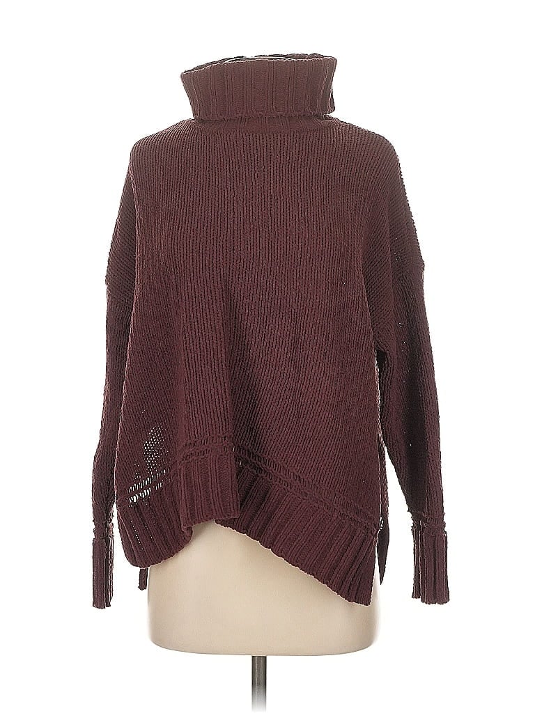 Pre-owned Aerie Turtleneck Sweater In Burgundy