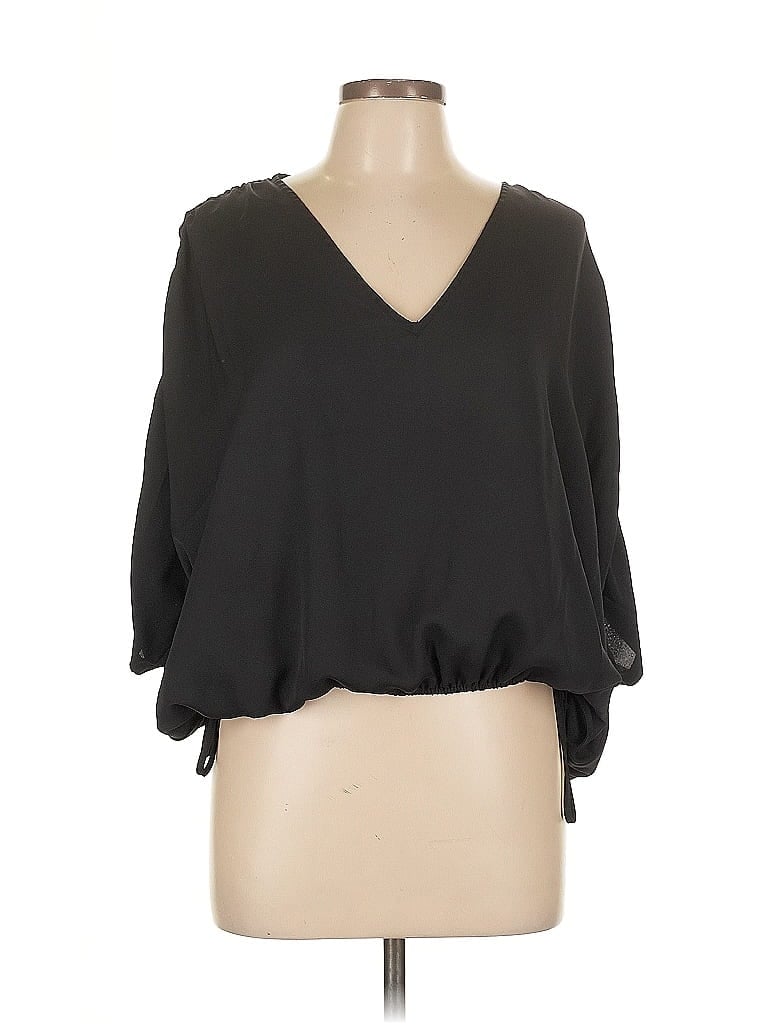 Pre-owned Express 3/4 Sleeve T-shirt In Black