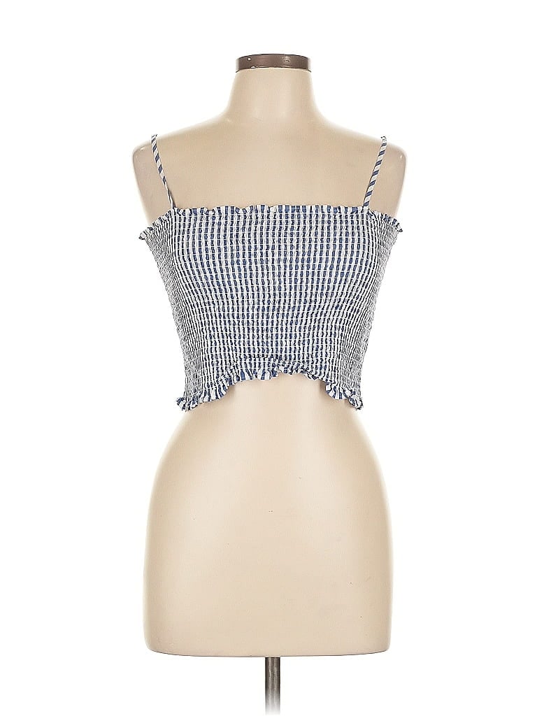 Pre-owned Express Sleeveless Top Blue Strapless Neckline Tops