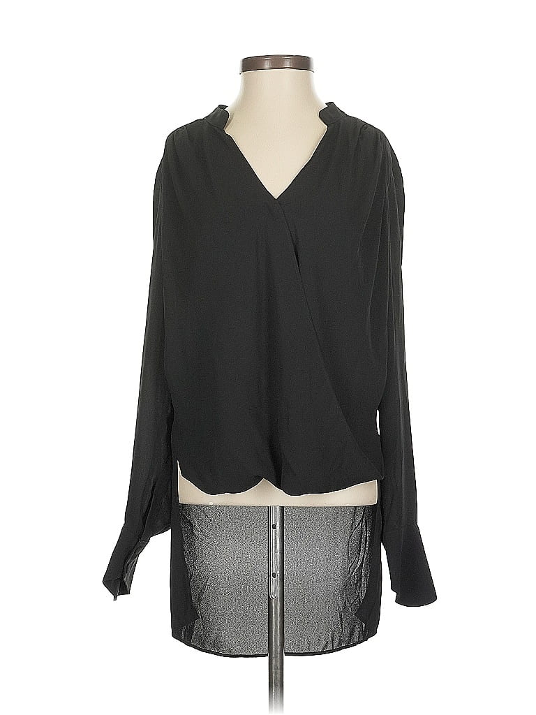 Pre-owned Bcbgmaxazria Long Sleeve Blouse In Black