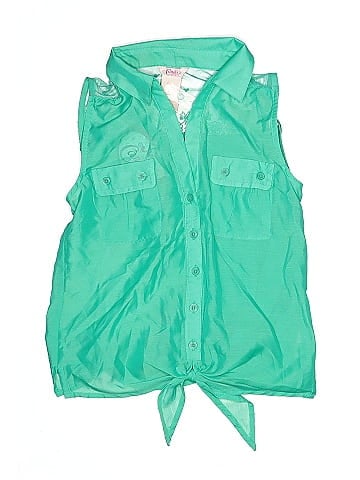 Candie's Sleeveless Button-Down Shirt (view 1)
