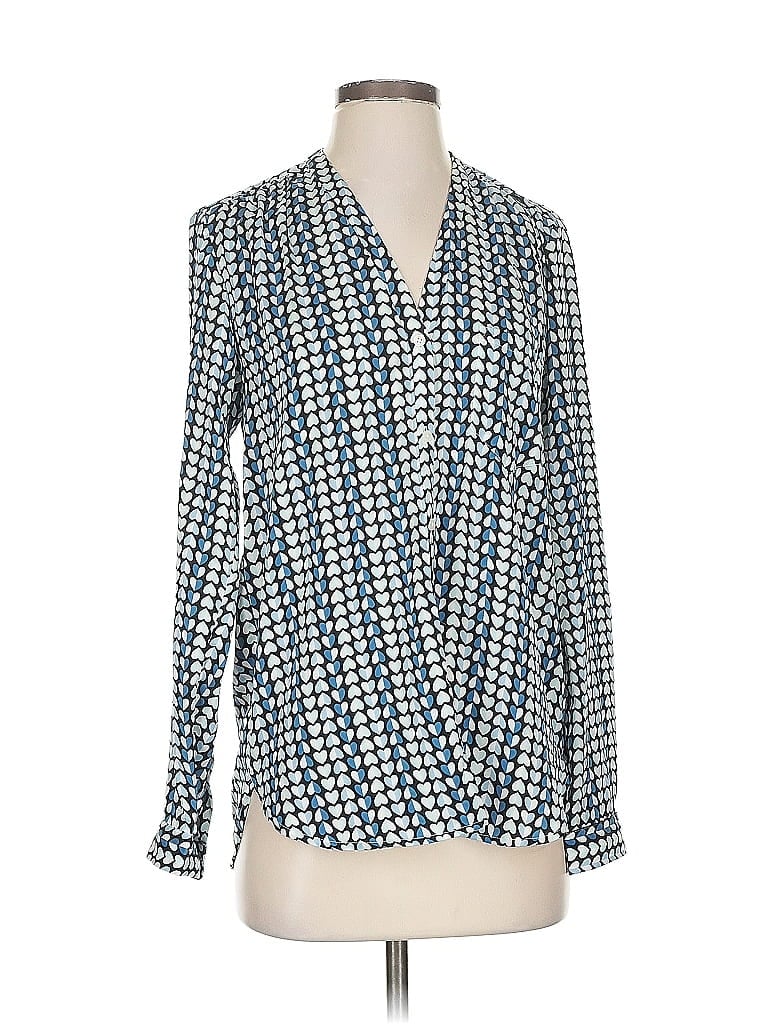 Pre-owned Gap Long Sleeve Blouse In Blue