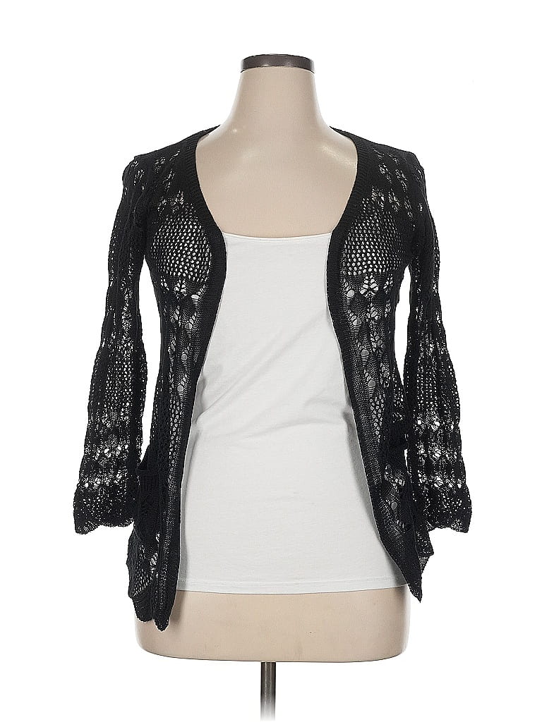 Pre-owned Unbranded Cardigan Sweater In Black